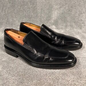 Cole Haan Air Loafers Slip-On Black Leather Apron Toe Dress Shoes 9.5M